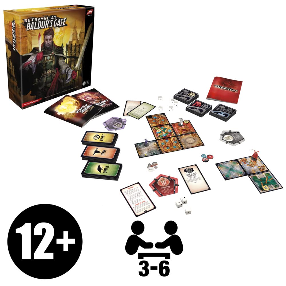 Avalon Hill, Betrayal at Baldur's Gate, gioco da tavolo modulare, gioco con traditore nascosto, gioco fantasy, dai 12 anni in su, gioco D&D