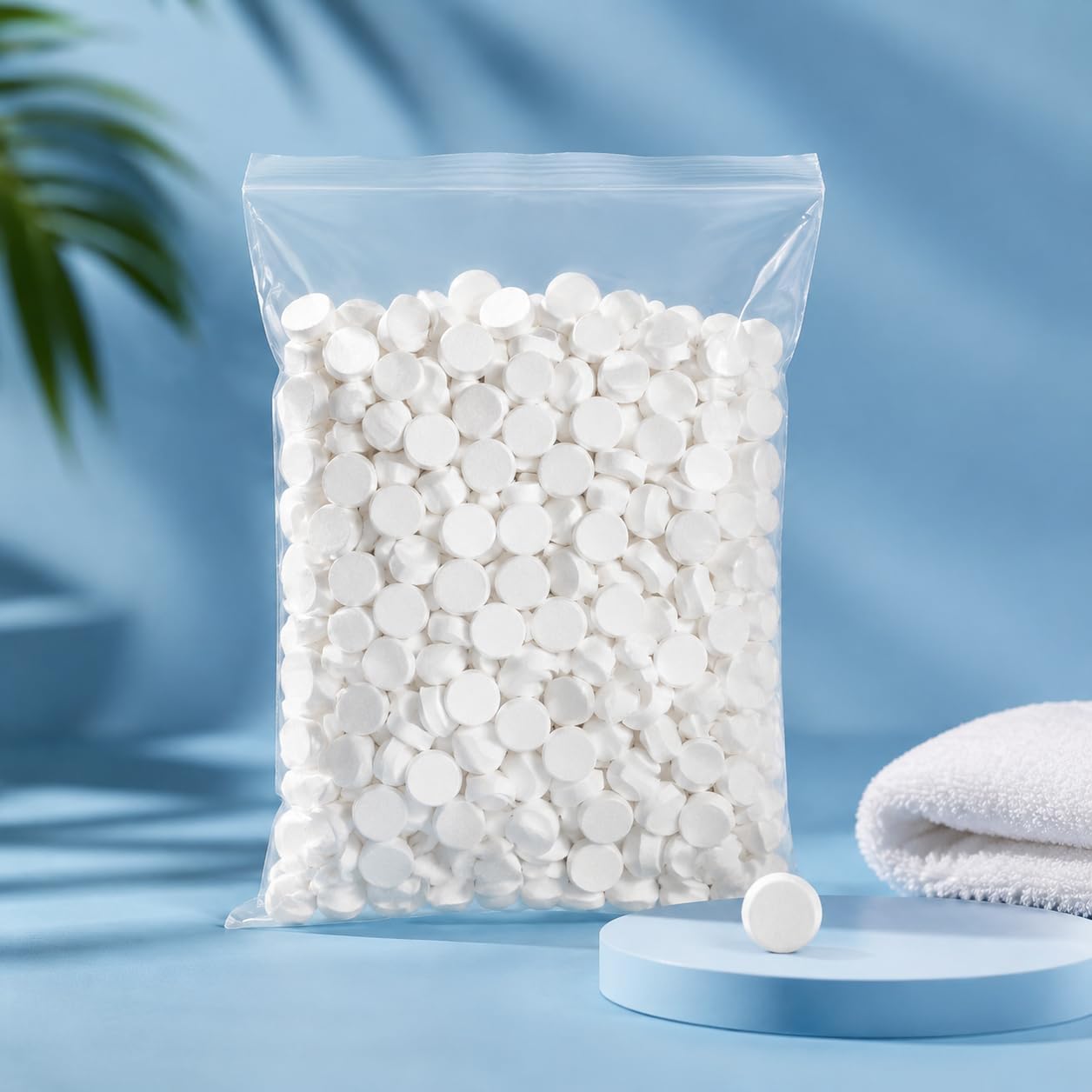 105 Pcs Portable Compressed Towels - Quick-Dry Lightweight Polyester Blend, Disposable Non-Woven Cleansing Wipes for Hiking, Camping, Travel & Outdoor Adventures | Reusable (Hand/Machine Washable)