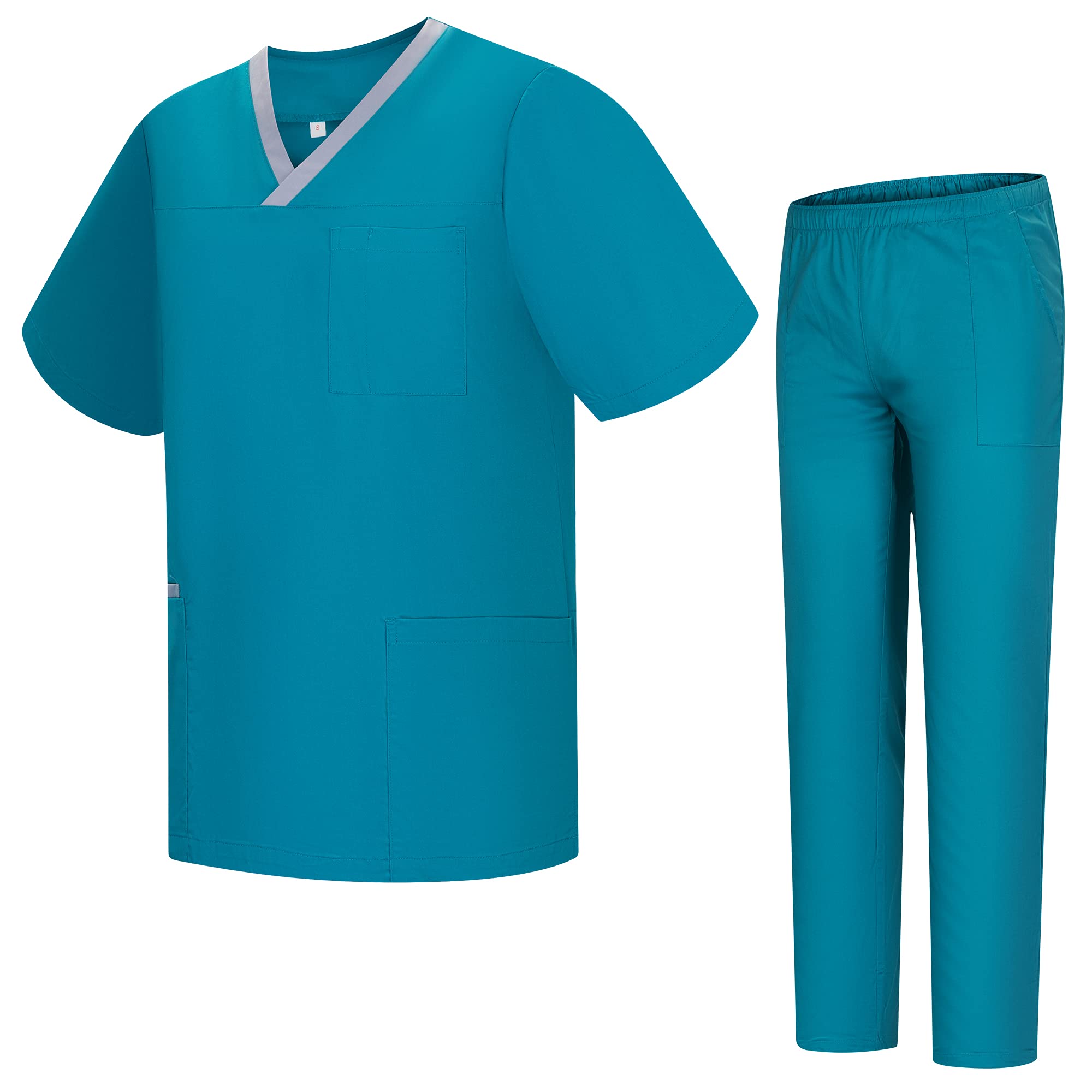 MISEMIYA Casaca Y Pantalón Sanitarios Unisex Uniformes Sanitarios 8178 Casaca Y PANTALÓN Sanitarios Unisex Uniformes Sanitarios 8178 Mujer (Pack de 2)