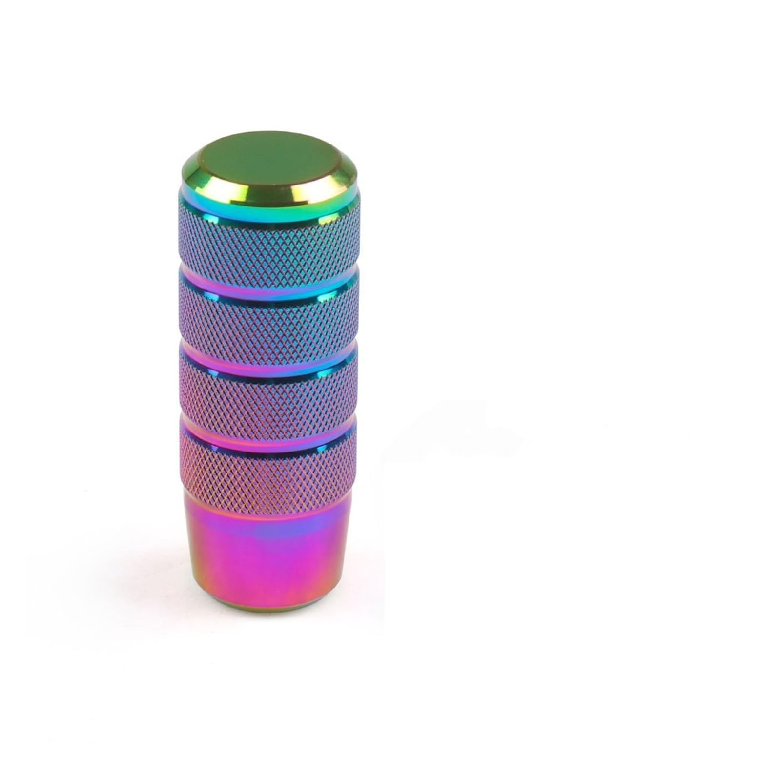 Linqianbhd Neo Chrome Gear Lever Shift Knob 95Mm Universal Non-Slip Gear Shift Knob Manual Transmission Aluminum Knurled Shifter Lever(Neo Chrome)