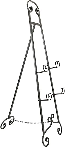 Miniatura 2 de Soporte grande de hierro forjado para presentar arte, de metal easel, 50 Pulgadas