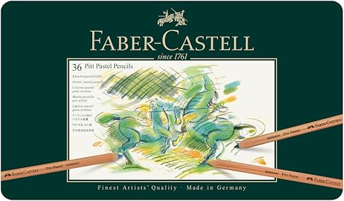 Miniatura 7 de Faber-Castel FC112124 - Lápices de colores pastel en una lata de metal (paquete de 24), surtido
