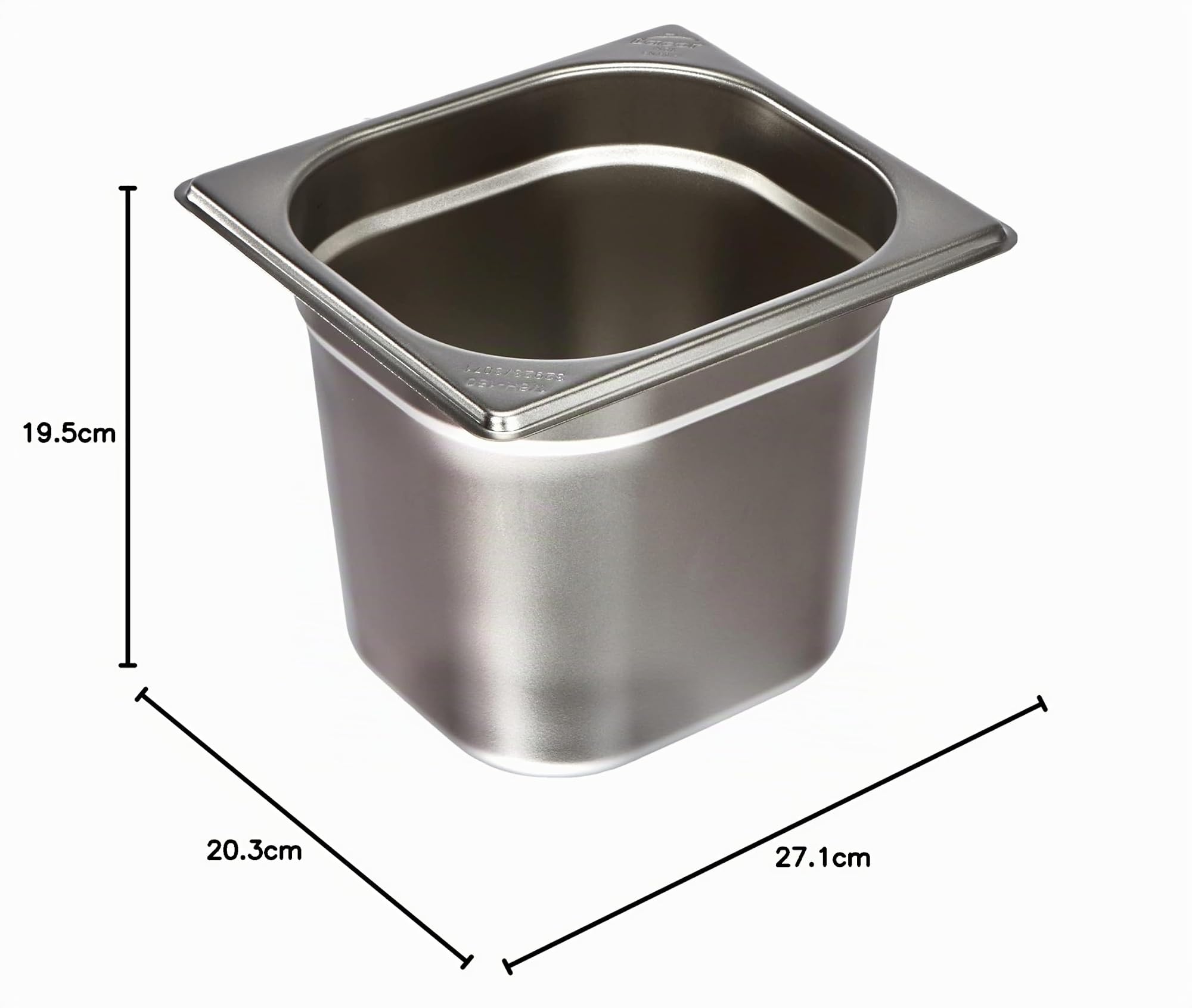 Lacor 66615Z GN - Contenitore 1/6 in acciaio inox, 176 x 162 x 150 cm