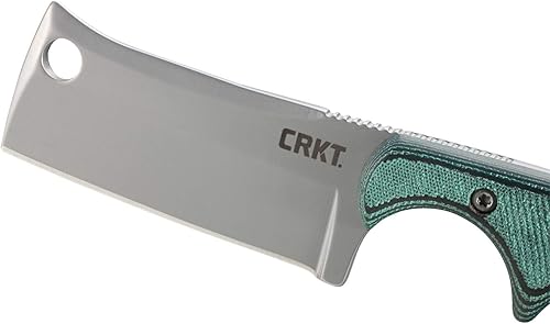 Vista 40 de CRKT - Cuchillo Bowie minimalista con engranajes EDC: Hoja fija compacta de transporte diario, cuchillo utilitario Folts con acabado satinado, mango