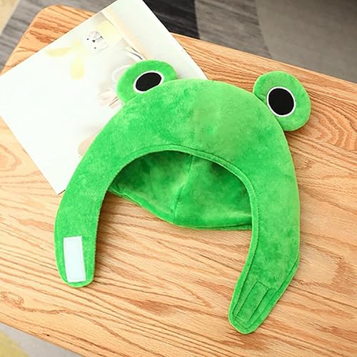 Miniatura 9 de Sombrero de rana de invierno, accesorio completo para fiesta, disfraz de cosplay, lindo gorro de rana de dibujos animados de felpa para niños y