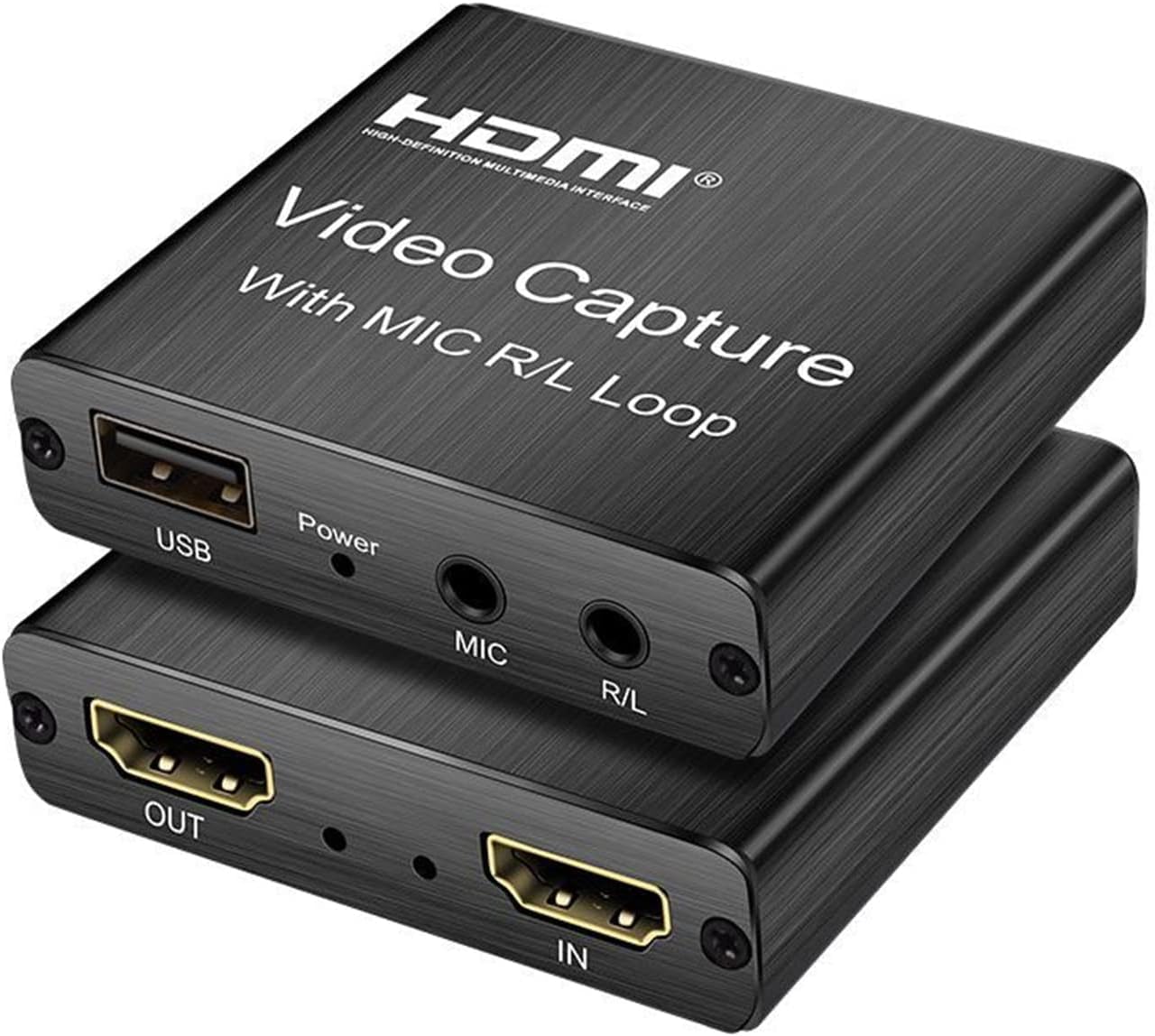 XIKKART Capture Card,4K USB2.0 Video Capture Card USB 2.0 HDMI Video Grabber Record Box with Mic Loop R/L for PS4 Game DVD Recording Live Streaming-image-38