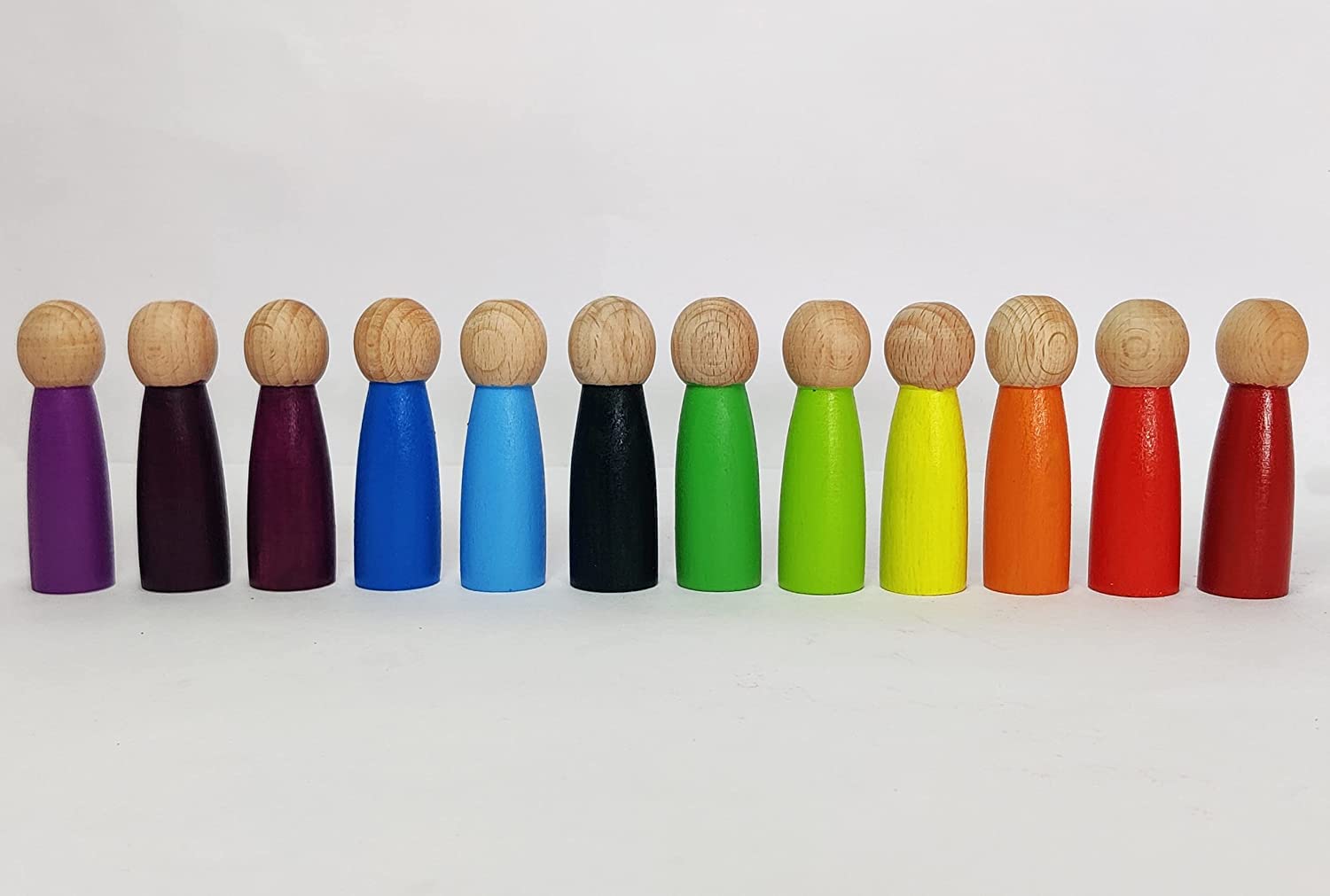 Paras | 12 peg Dolls 12 Piece Wooden Doll Toy Pack of 12 Dolls-image-44