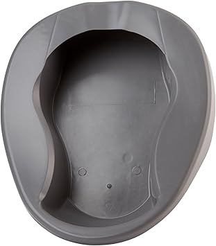 McKesson Pontoon Bedpans, Plastic, Graphite, 2 qt, 250 lbs Weight Capacity, 1 Count