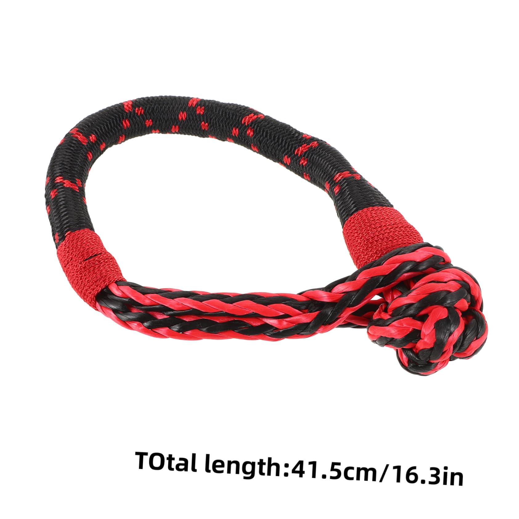 OUNONA Synthetic Rope with Heavy Duty Shackles Strength for Off Road Trucks Non Kinking Weather Resistant Winch Towing