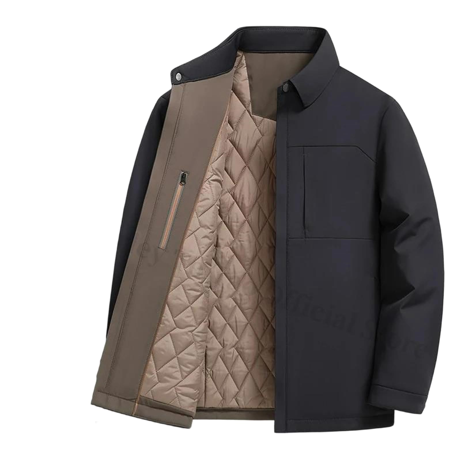 Doudoune légère et parka de bureau confortable à col montant