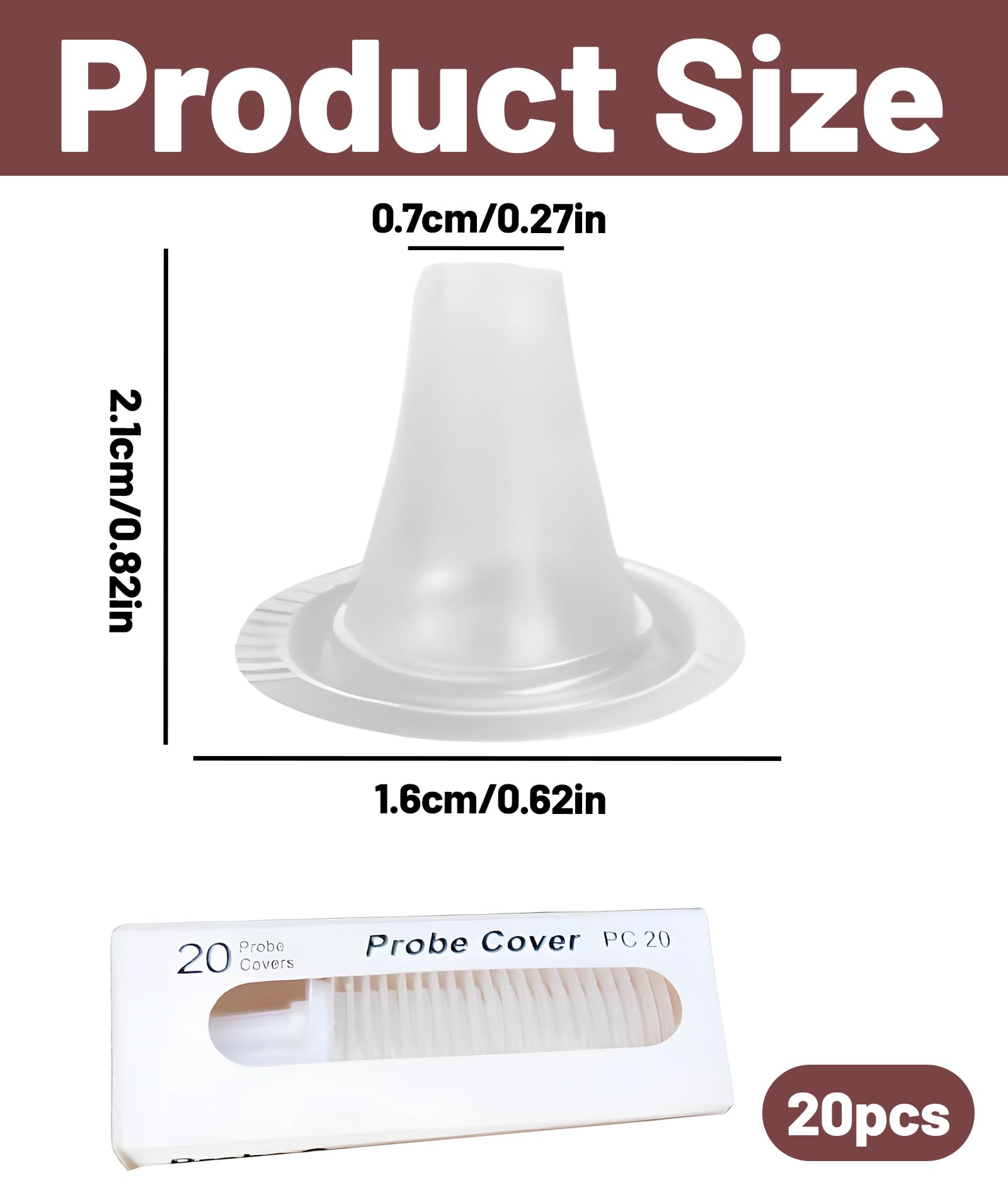20 Pcs Disposable Probe Covers for Thermometer, Ear Thermometer Covers, Hygienic Use Temperature Monitoring Accessories - Image 7 thumbnail