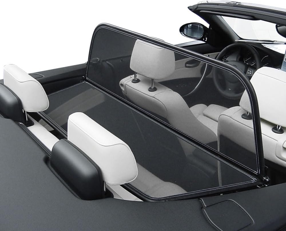 Aperta Black wind deflector compatible with BMW 1 Series E88 | Tailor made windblocker | Draft-stop | Windstopper BMW convertible