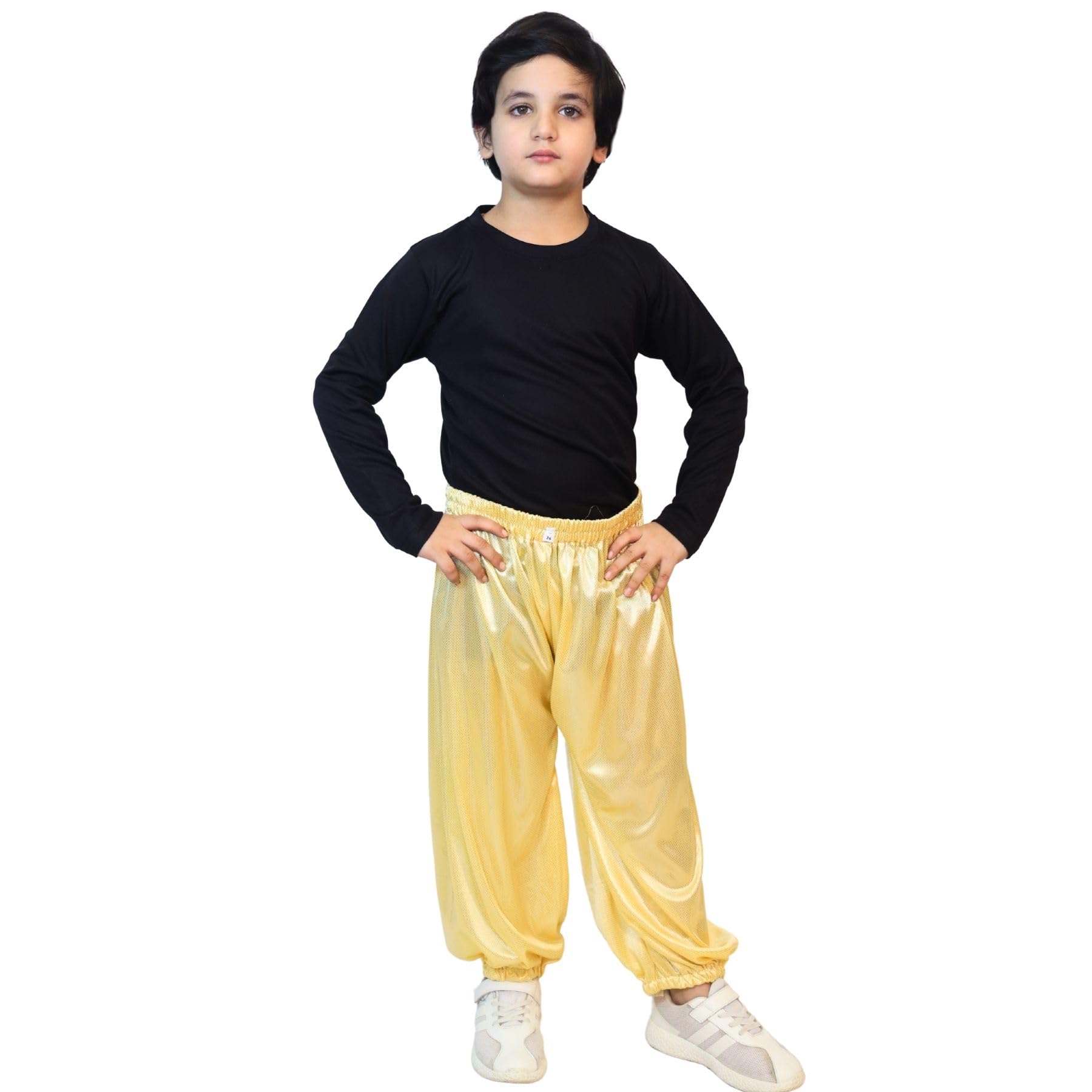 Kaku Fancy Dresses Kids Hip Hop Dance Glitter Harem Pant for Boys & Girls | Shiny Harem Trousers for Hip Hop, Stage Performance, Fancy Dress, Annual Function & Dance Competitions-image-5
