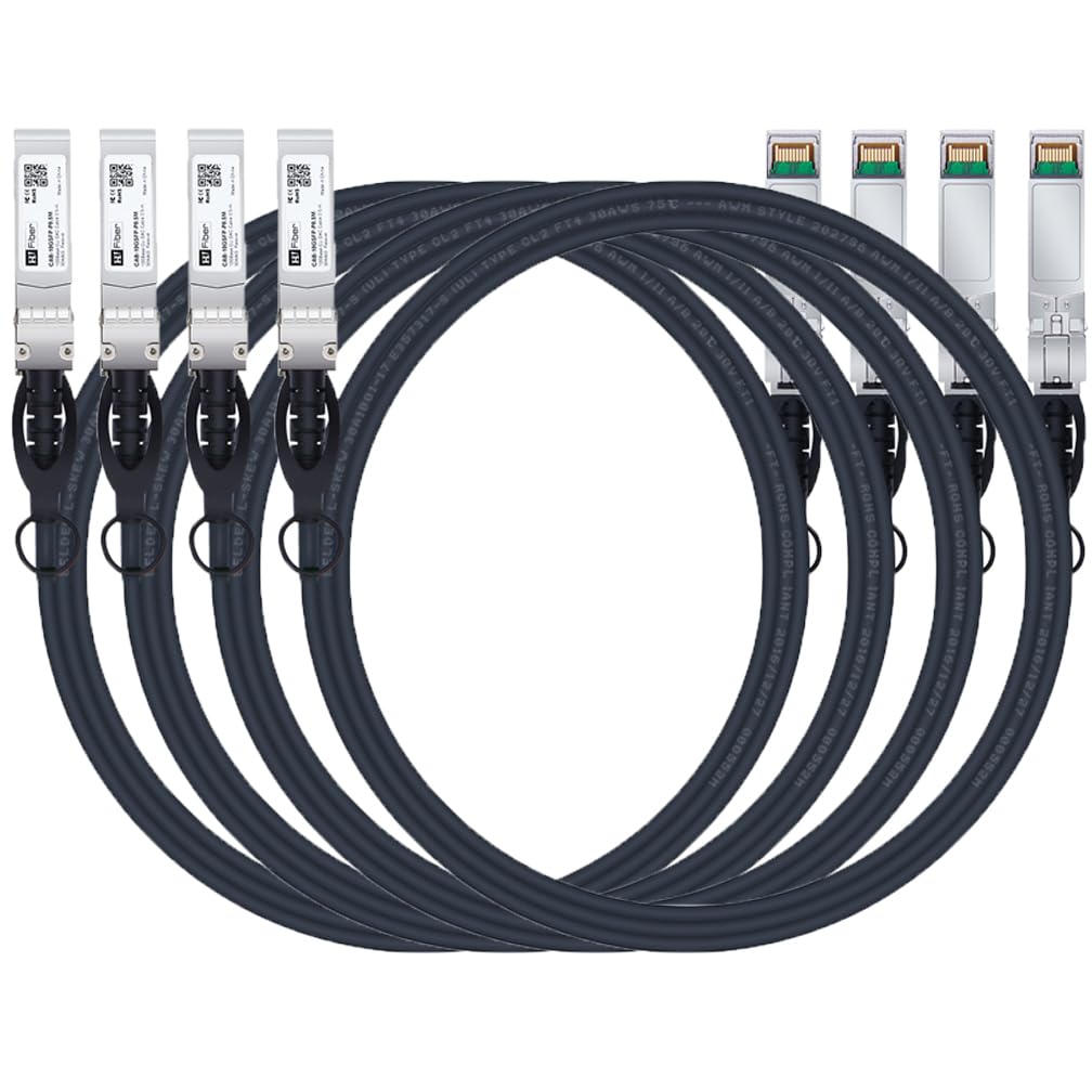 H!Fiber SFP+ Cable, 10G SFP+ DAC, 0.5M(1.64ft), Passive Direct Attach Copper Twinax Cable for Cisco SFP-H10GB-CU0.5M, Ubiquiti UniFi UC-DAC-SFP+, Meraki, Mikrotik, Intel, Fortinet, Netgear, 0.25m-7m — Amazon image 25