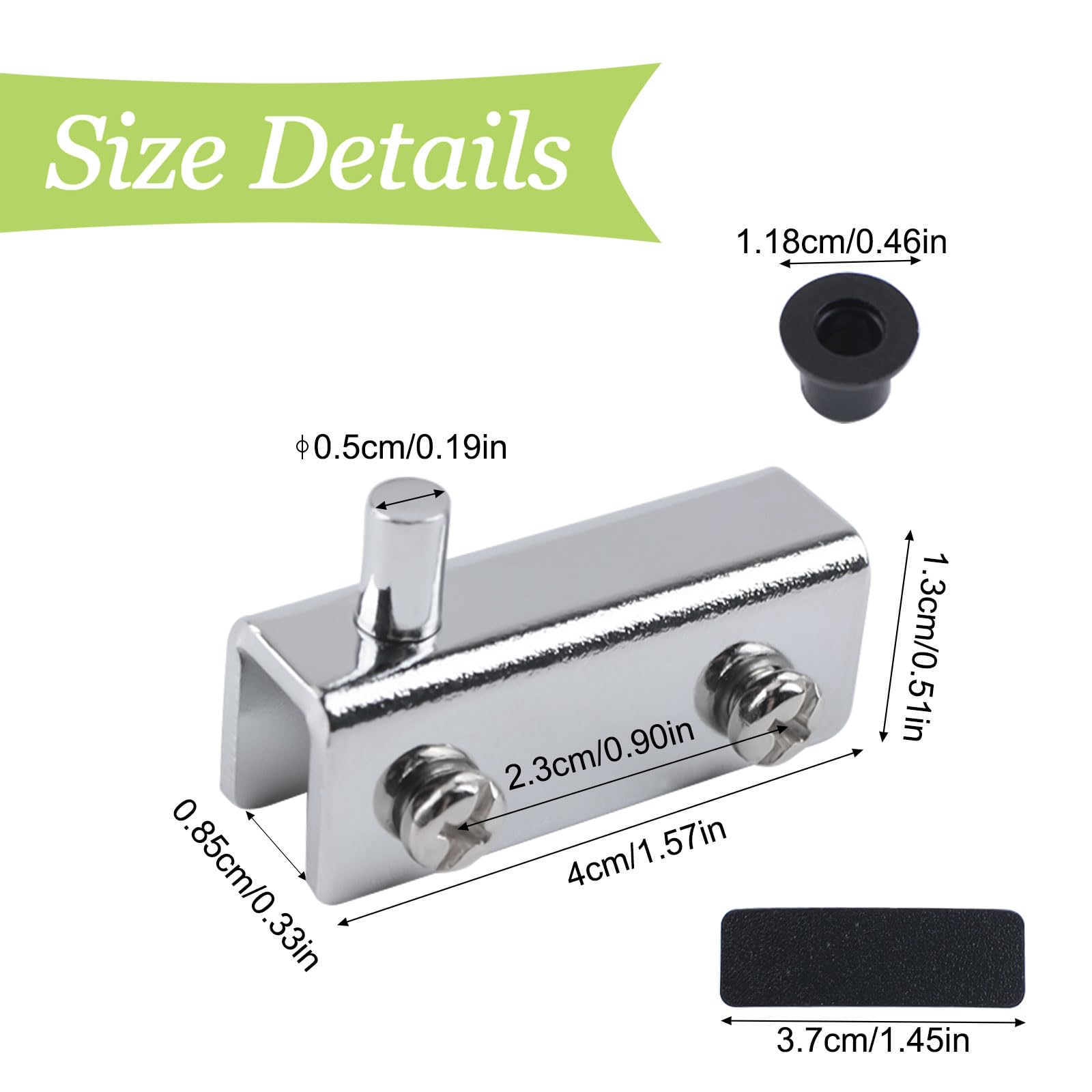 UFURMATE Glass Door Hinge, 8Pcs Frameless Glass Door Pivot Hinges Adjustable Cabinet Pivot Hinge Clip Replacement Kit - Image 2