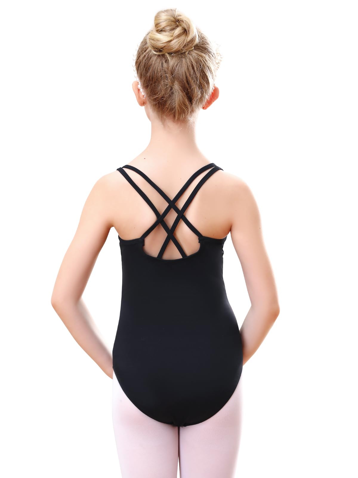 Black Leotard for Girls Ballet Leotard Camisole Dance Gymnastics Leotards Dancewear for 3-13 Years