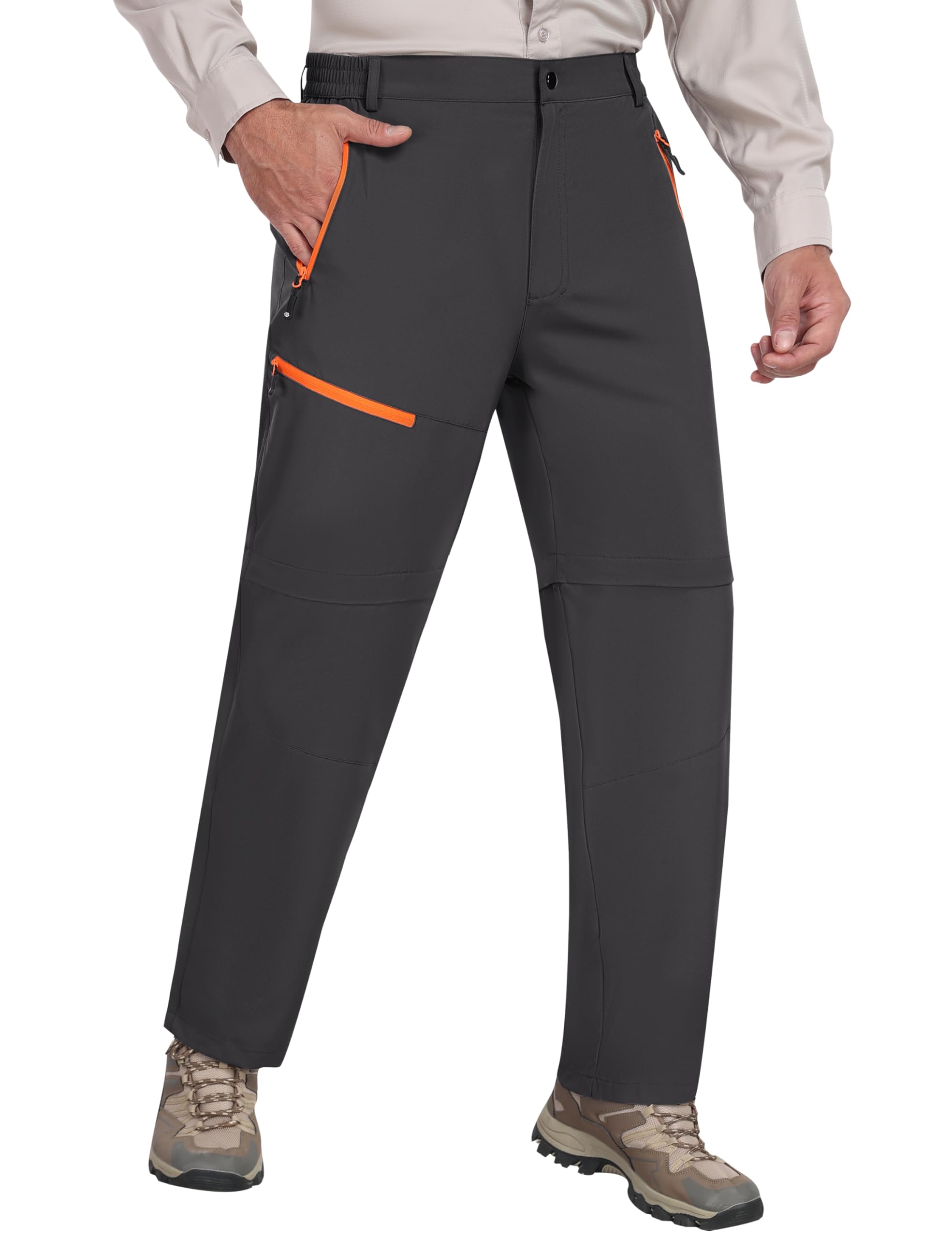 JINSHI Herren Wanderhose Zip Off Trekkinghose Leicht Schnell