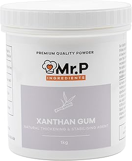 Mr.P Ingredients Xanthan Gum 1 Kg Powder Thickener Stabiliser Ideal for Making Soups Sauces Gluten Free Baking Ice Cream Vegan Vegetarian Gluten Free Halal Kosher Non-GMO (Recyclable Pot)
