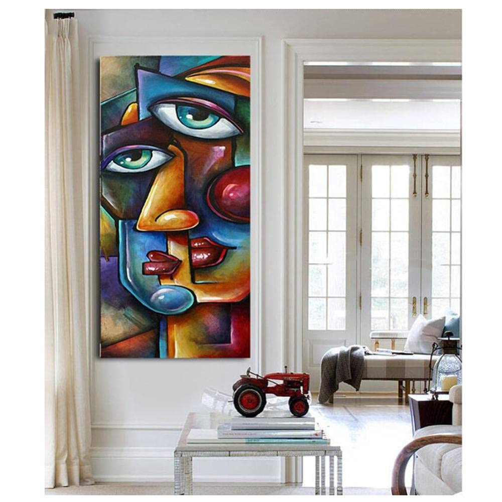 Diamond Painting 5D visage de fille abstraite grand format 20x40