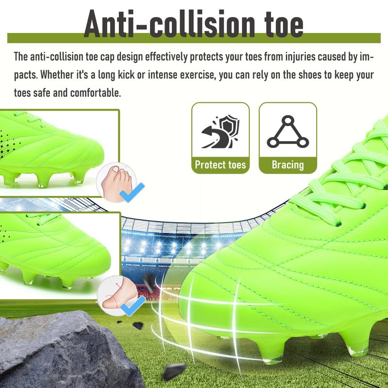 LIZRHA Soccer Shoes for Boys Girls Soccer Cleats Boys Girls Kids Athletic Outdoor Football Shoes Youth Football Cleats Outdoor & Indoor Soccer Shoes Lightweight, Running & Training for Students4