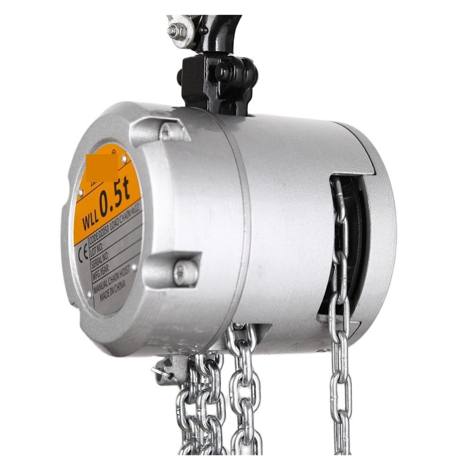 Kettenzug, Mini-Handkettenzug mit Hakenmontage, 0,25/0,5 Tonnen Kapazität, 3 m Hub, tragbarer manueller Hebelblock-Hebevorgang(0.25T)