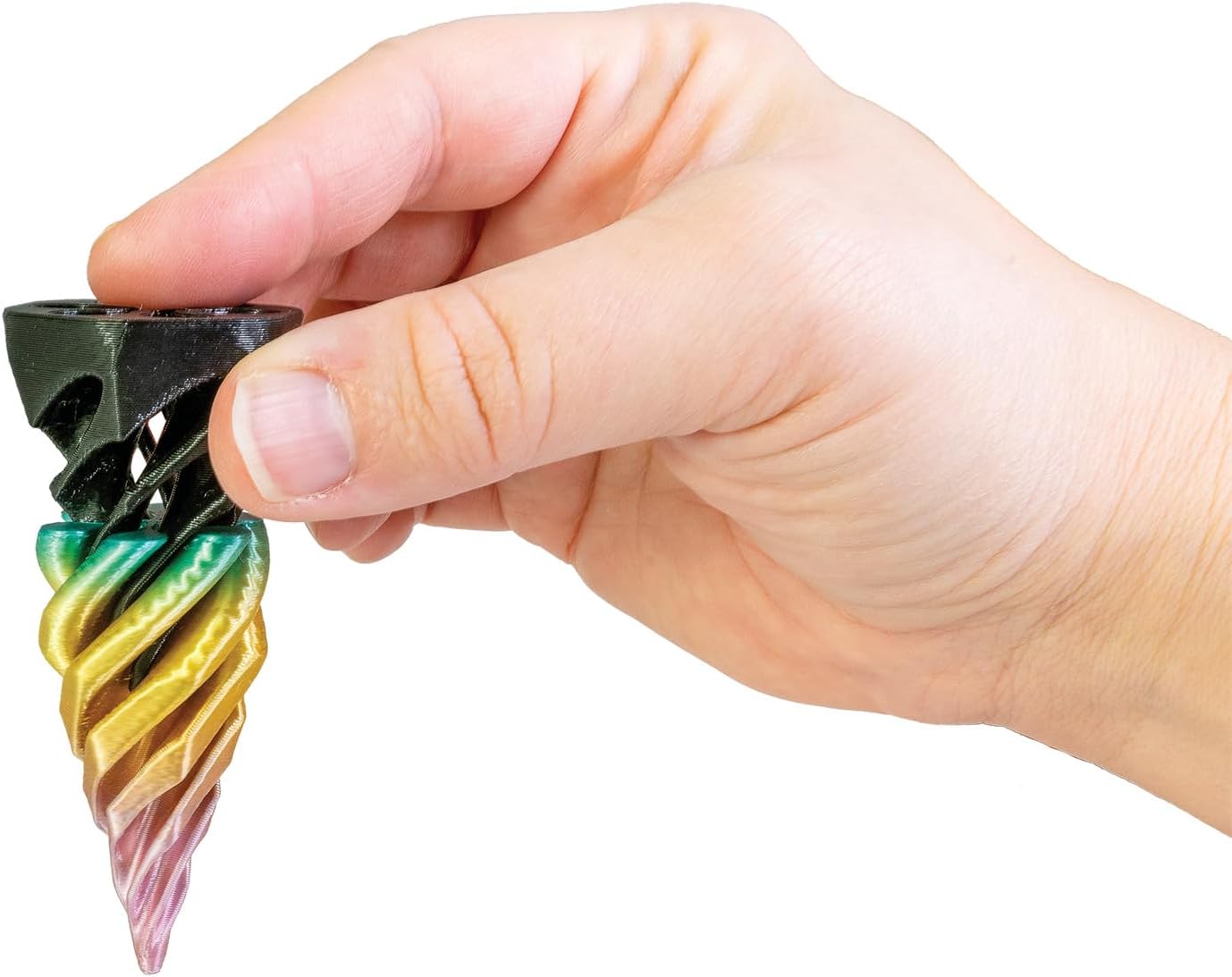 Raymond Geddes 3D Printed Spiral Cone Fidget Toys – Pack of 24 – Iridescent Stress Relievers for Kids and Adults
