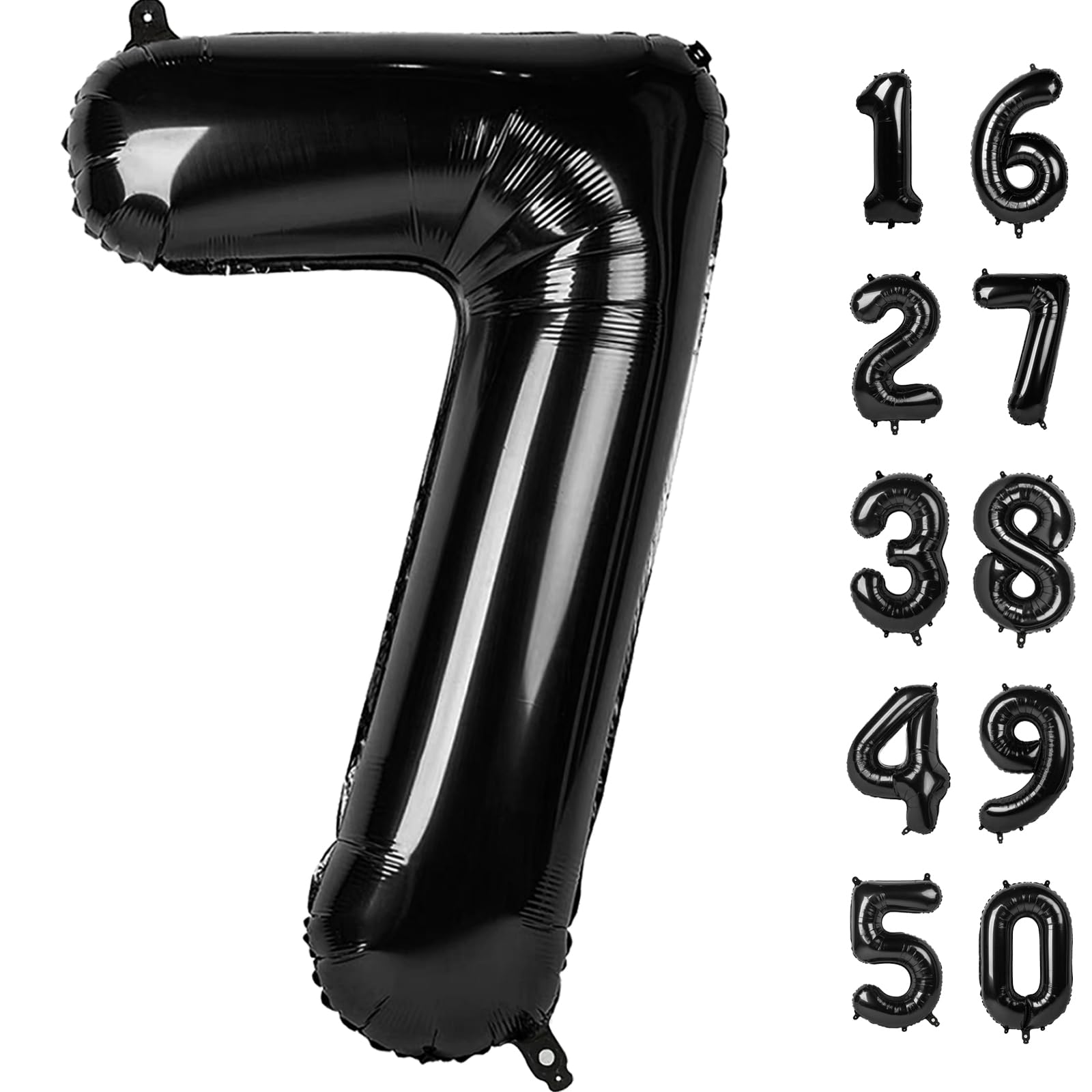 Photo 1 of 40 Inch Black Number 7 Balloons Foil Digital Helium Number BalloonsBIN 10-KT-37