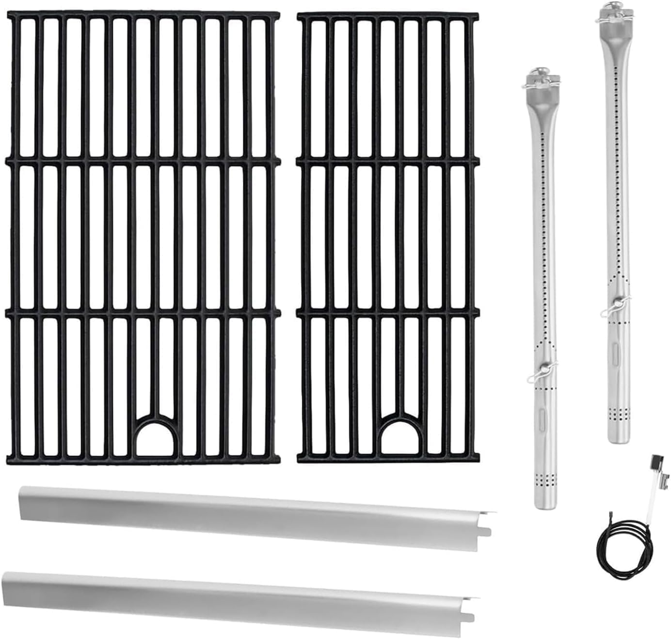 grill parts for charbroil performance 2-burner 463352521 463630021 463660421 463630422 463660021, 17 inch cooking grate, burner and heat plate for charbroil grill replacement parts 463352521