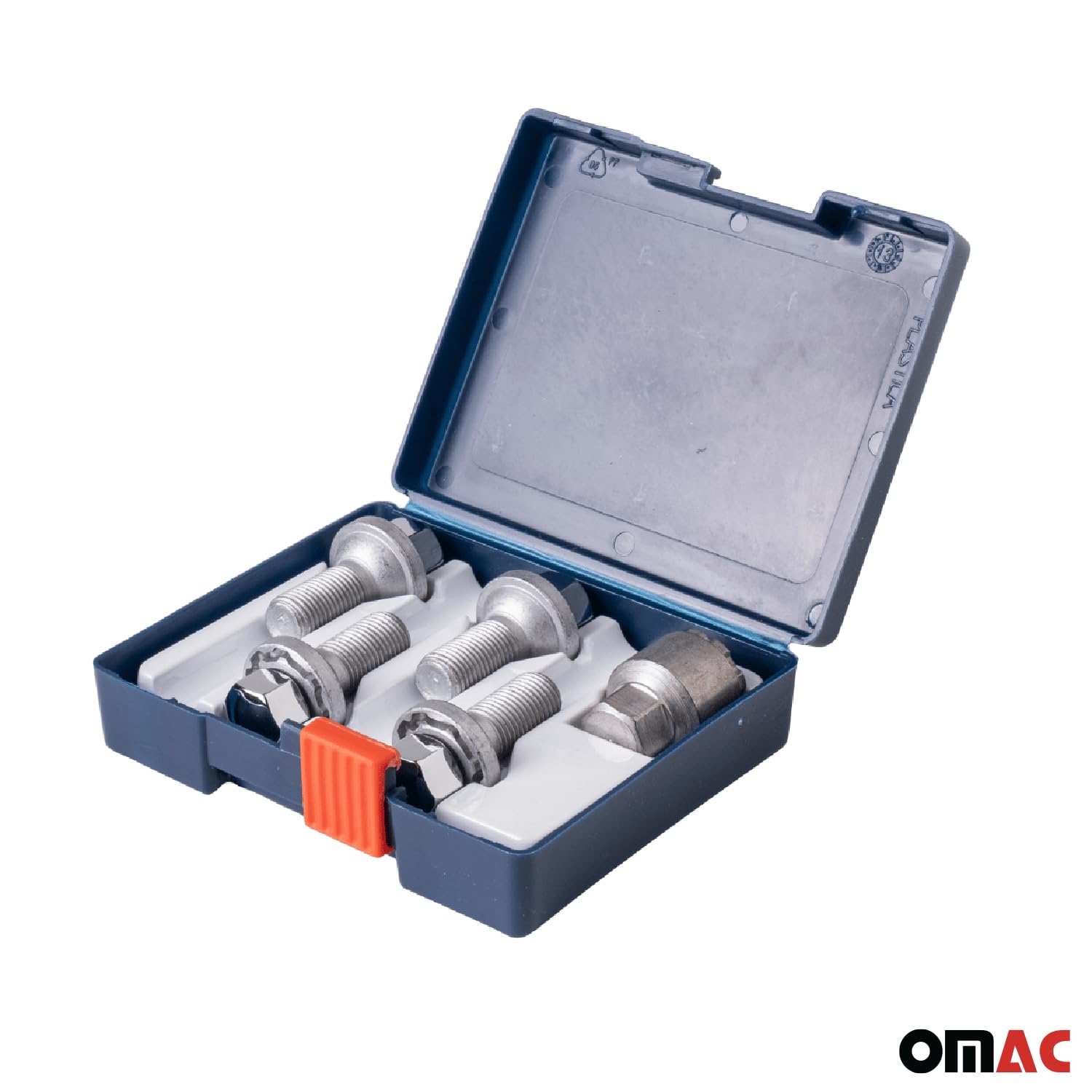 OMAC Wheel Lock Kit for Audi A1 / A3 / A4 / A5 M14X1.5 Bolt Chromed 4Locks & 1Key