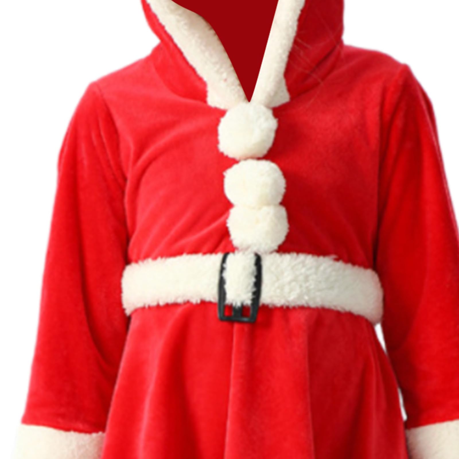 Vestito da renna di Natale per bambini, cosplay, feste, costume a maniche lunghe, vestito invernale con cappuccio per le festività natalizie