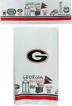 Magnolia Lane University of Georgia Bulldogs SEC Kitchen Hand Towel UGA Campus Icons- Reusable Cleaning Cloth- Microfiber Texture, Super Absorbent- Ideal for Student, Alumni, Housewarming