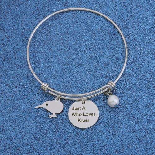 Image of WUSUANED Kiwis Birds Bracelet Just A G Who Loves Kiwis Animal Kiwi Charm Jewelry Birds Lover Gift