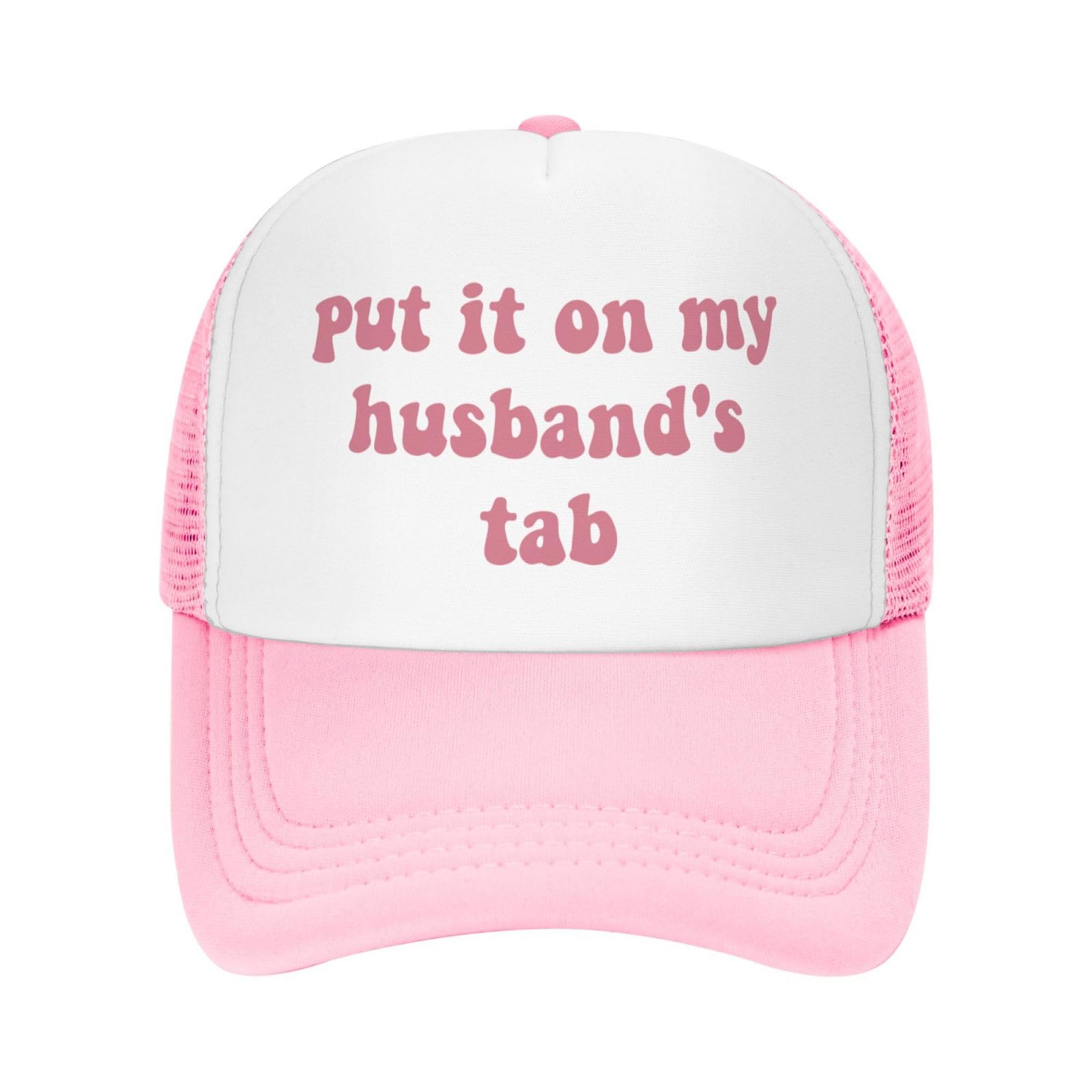 Put It On My Boyfriends Tab Trucker Hats for Women Pink Men Humor Gift Pink Hats for Men