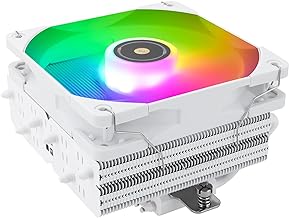 Thermalright SI-100 White ARGB CPU Air Cooler, 6×6 mm Heat Pipes, 4.7 inches (120 mm) PWM Silent Fan CPU Cooler, S-FDB V 2.0 Bearing, AGHP 3.0 Technology, AMD: AM4/AM5/Intel LGA 1150/1151/1200/1700
