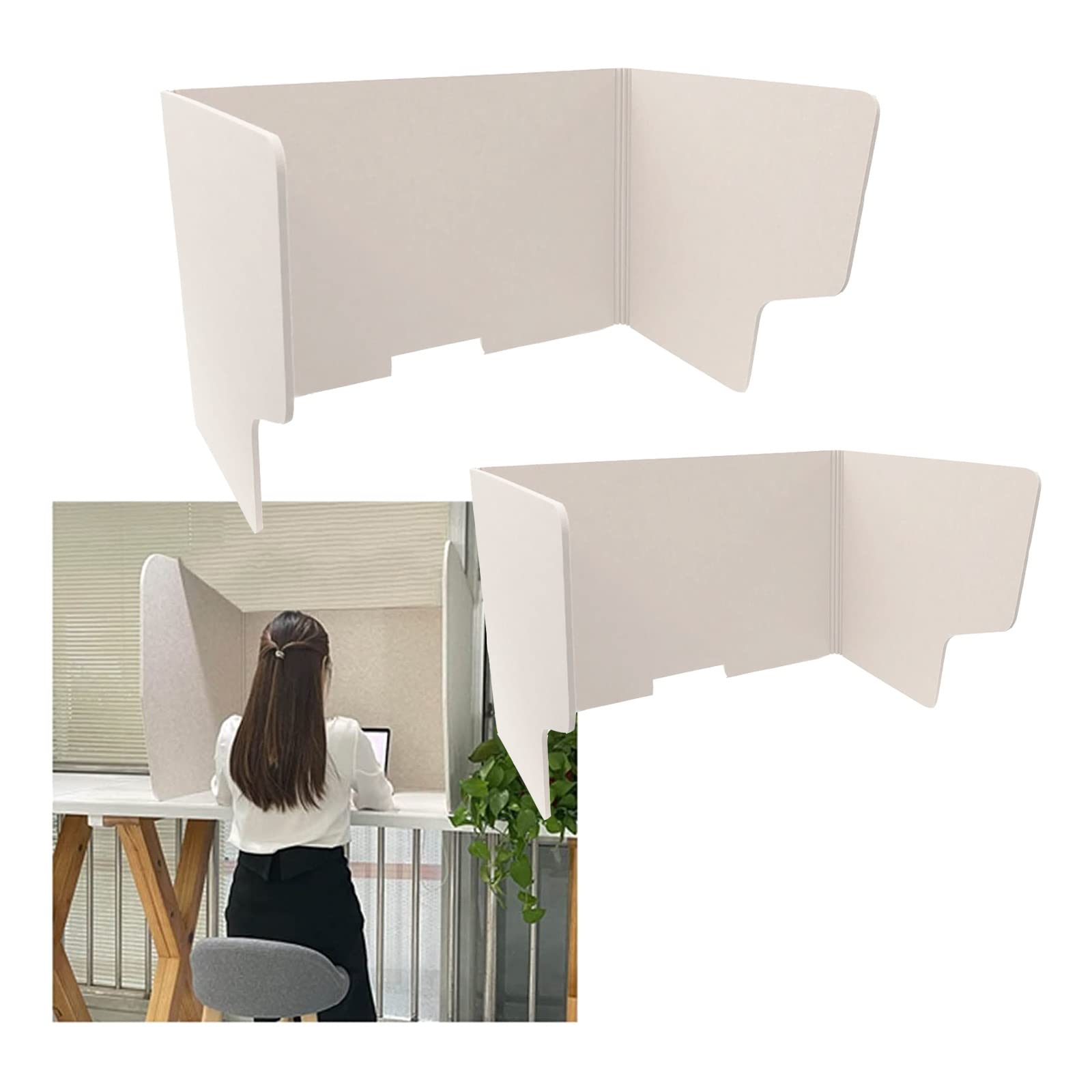 HJYCLFAZU Portable Acoustic Desk Divider 2Pack Foldable Soundproof Partitions Privacy Panels for Desks Perfect School Classroom Office Customizable Workspace Solutions