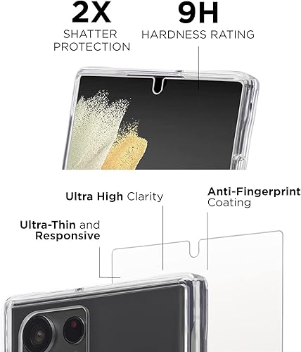 Miniatura 5 de Pelican - Funda para Samsung Galaxy S22 Ultra con protector de pantalla compatible con carga inalámbrica protección contra caídas de grado militar