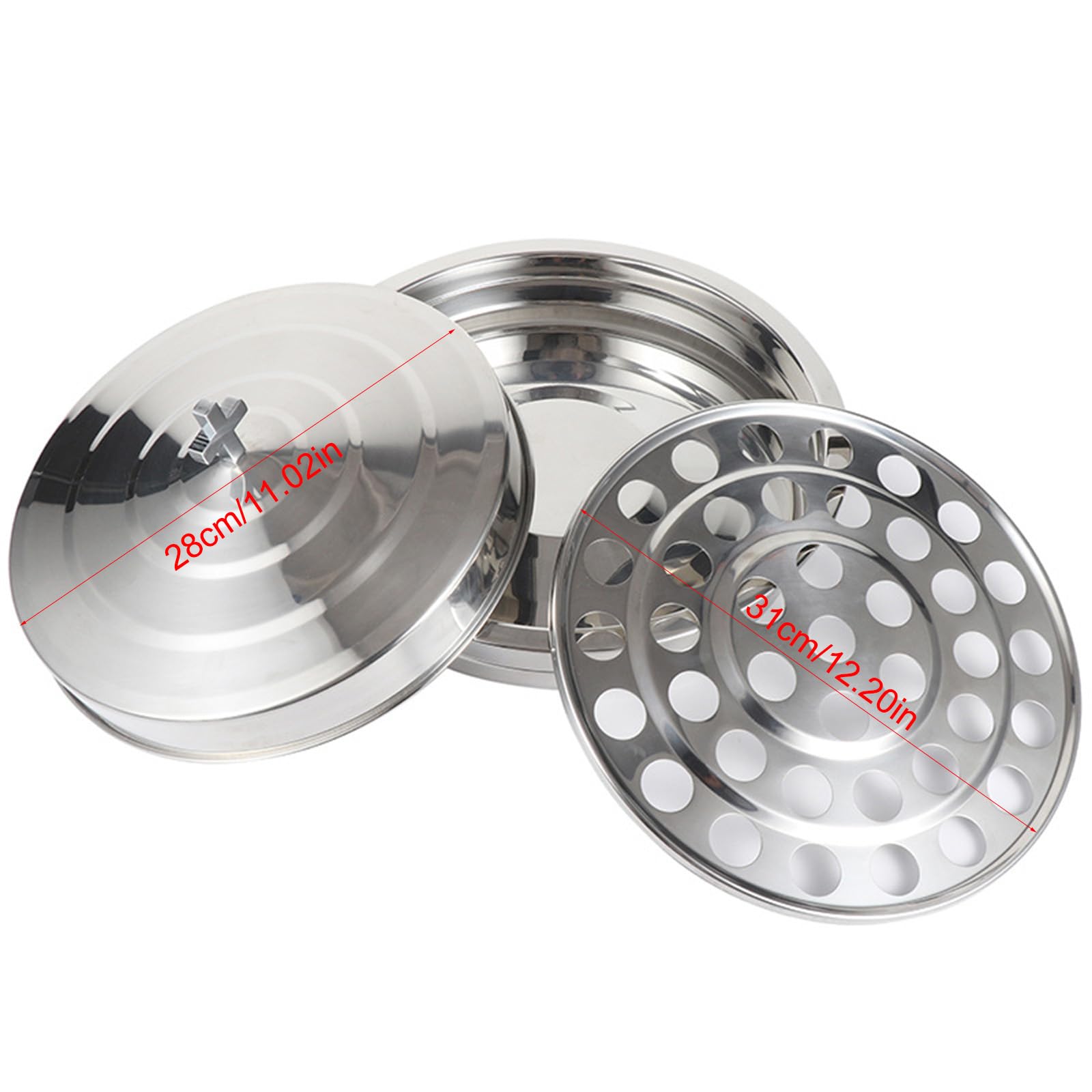 Pratico vassoio di comunione in acciaio inox 304 con coperchio per servizi religiosi 39 slot forniture stoviglie forniture lisce vassoio da portata