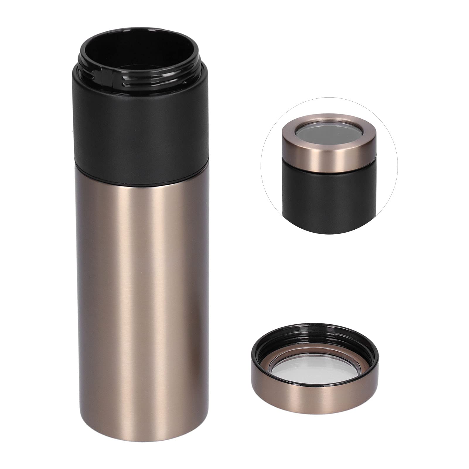 Taza de Vacío de Acero Inoxidable, Botella de Agua Térmica Duradera para Viajes Al Aire Libre, Tamaño Compacto de 330ml, Dorado