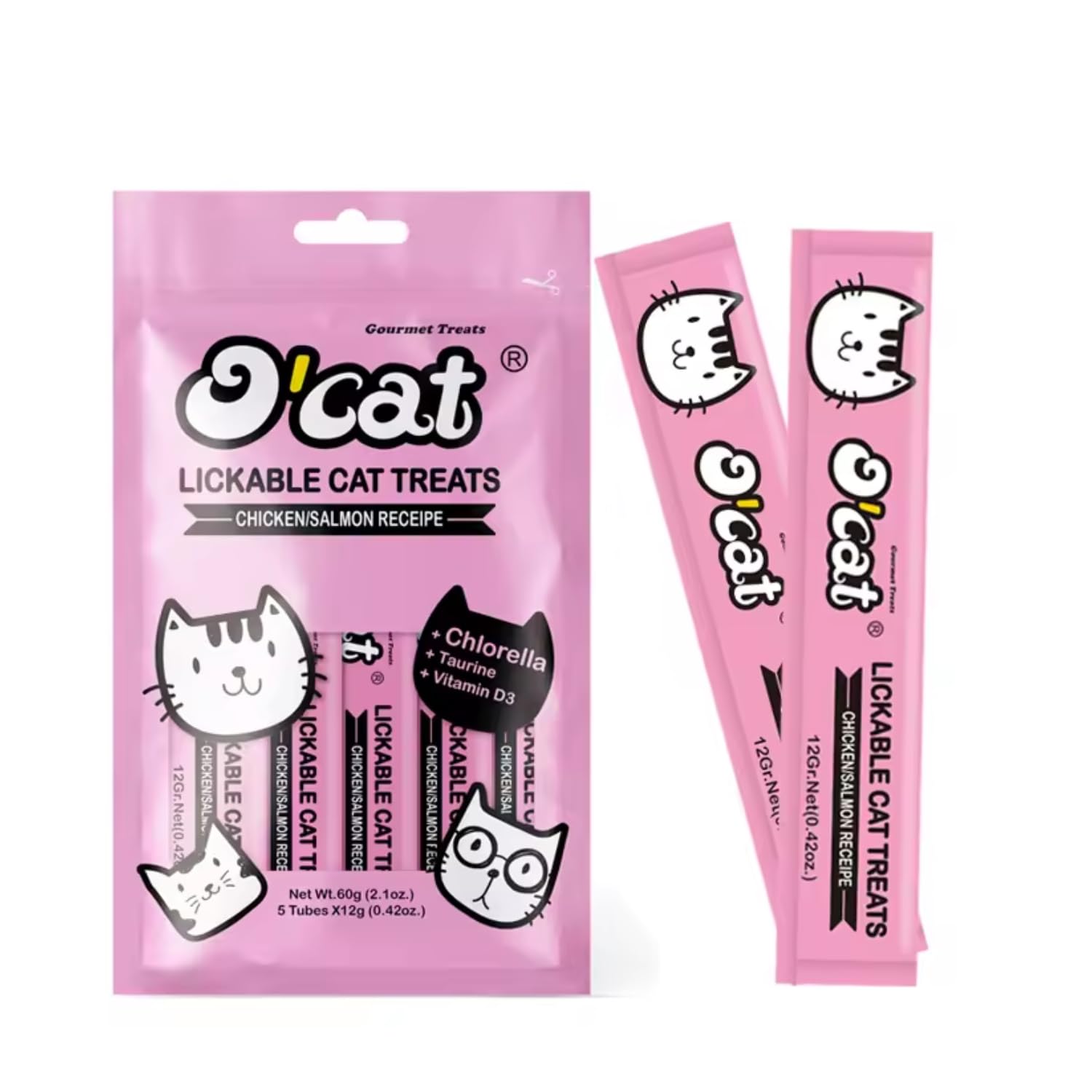 Pets Empire Lickable Cat Treat (Pack of 5 x 5 Sticks) Real Chicken & Salmon | All Life Stages Creamy Cat Treats | Rich Protein Low Fat | Premium Reward & Training Treat | Highly Digestible (300g) (B0D643DXX6) Amazon Price History, Amazon Price Tracker