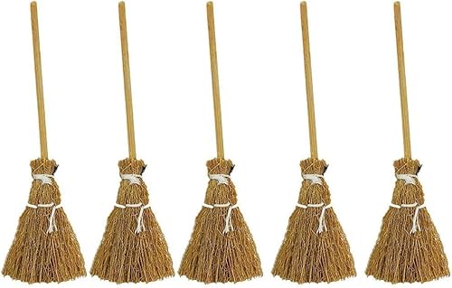 5 Pc Witch Broomstick Set Halloween Decoration