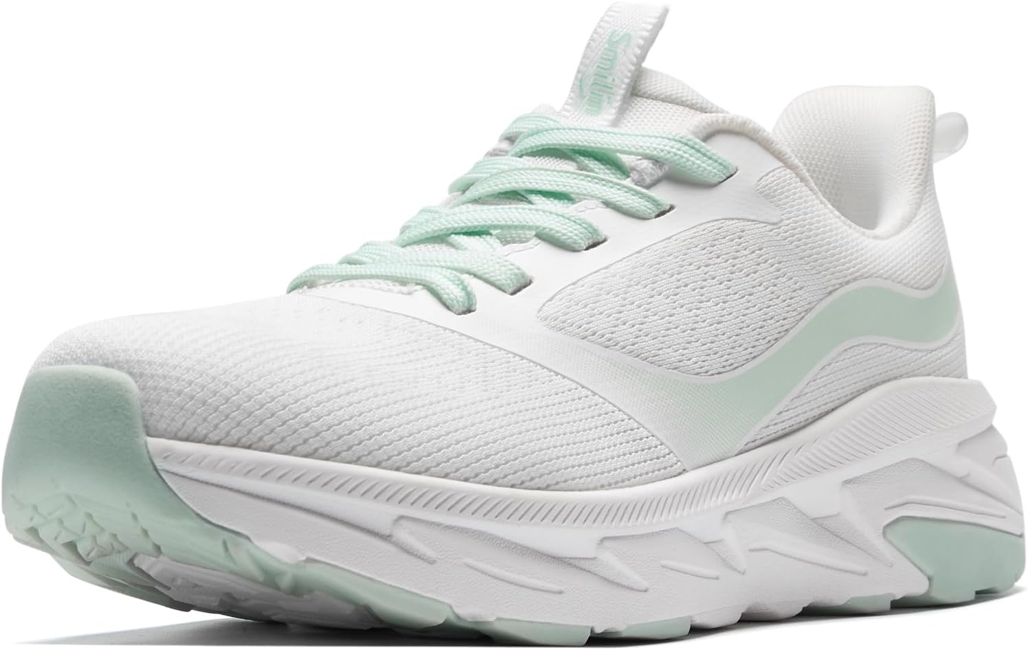 SMILIN Women's Walking Running Shoes with Arch Support, Athletic Comfortable Cushioned Lightweight Tennis Shoes, Lace Up Fashion Sneakers for Standing All Day Work Gym Workout Travel Cross Training