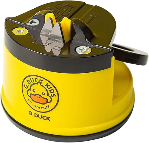 Miniatura 1 de Afilador de cuchillos utensilios de cocina para juego de cuchillos con afilado de bloque mini pato amarillo afilador de cuchillos de acero de