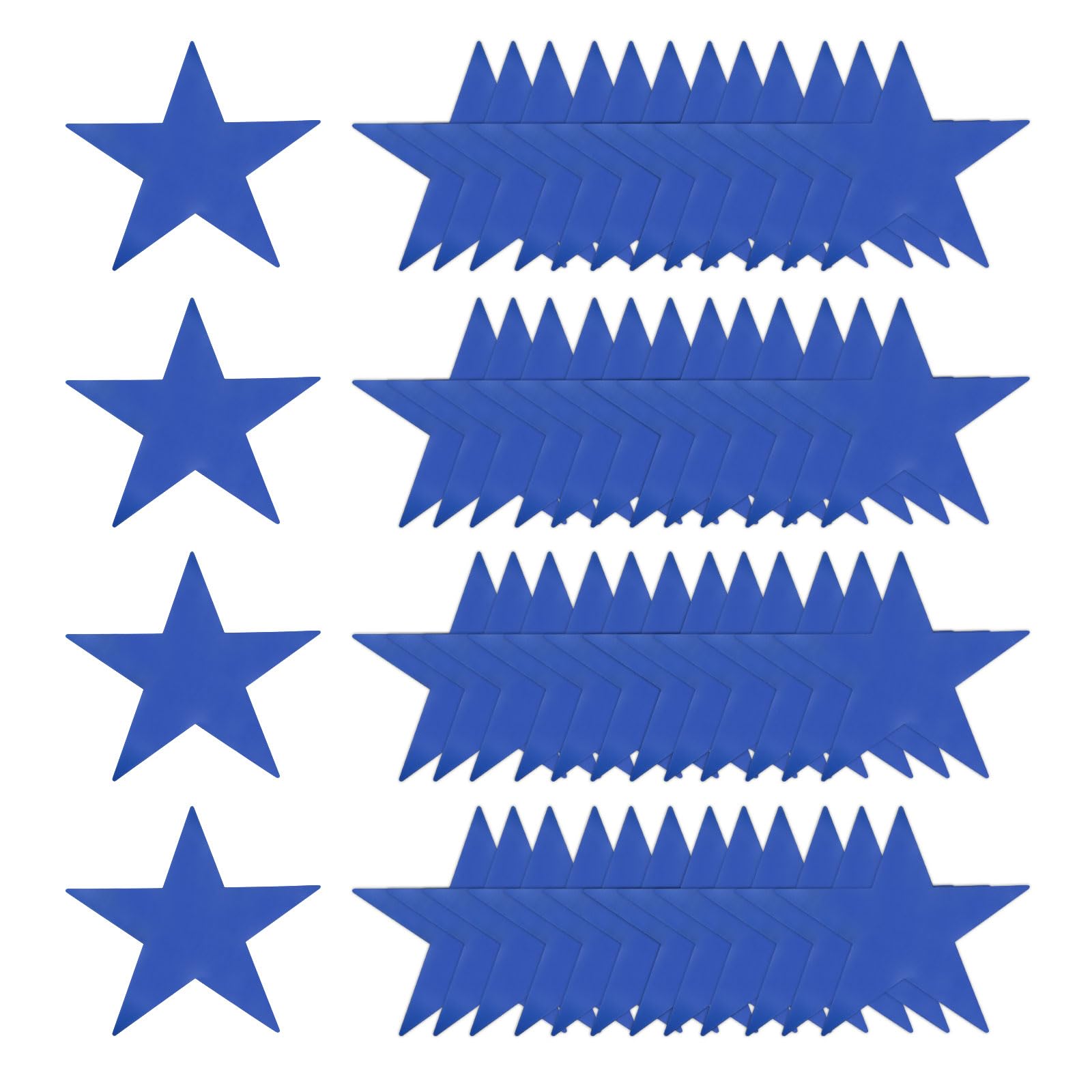 sourcing map Blue Stars Cutouts Decoration, 80 Pcs 6" Double Printed Paper Stars Decorative Cutout Confetti Cardboard Stars Decorations for Bulletin Board Wall Classroom Party