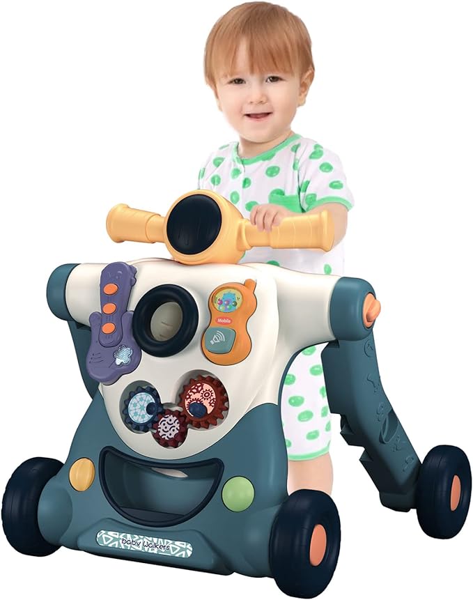HOMCENT Walker 3 in 1 Baby Walker with Music Entertainment Activity