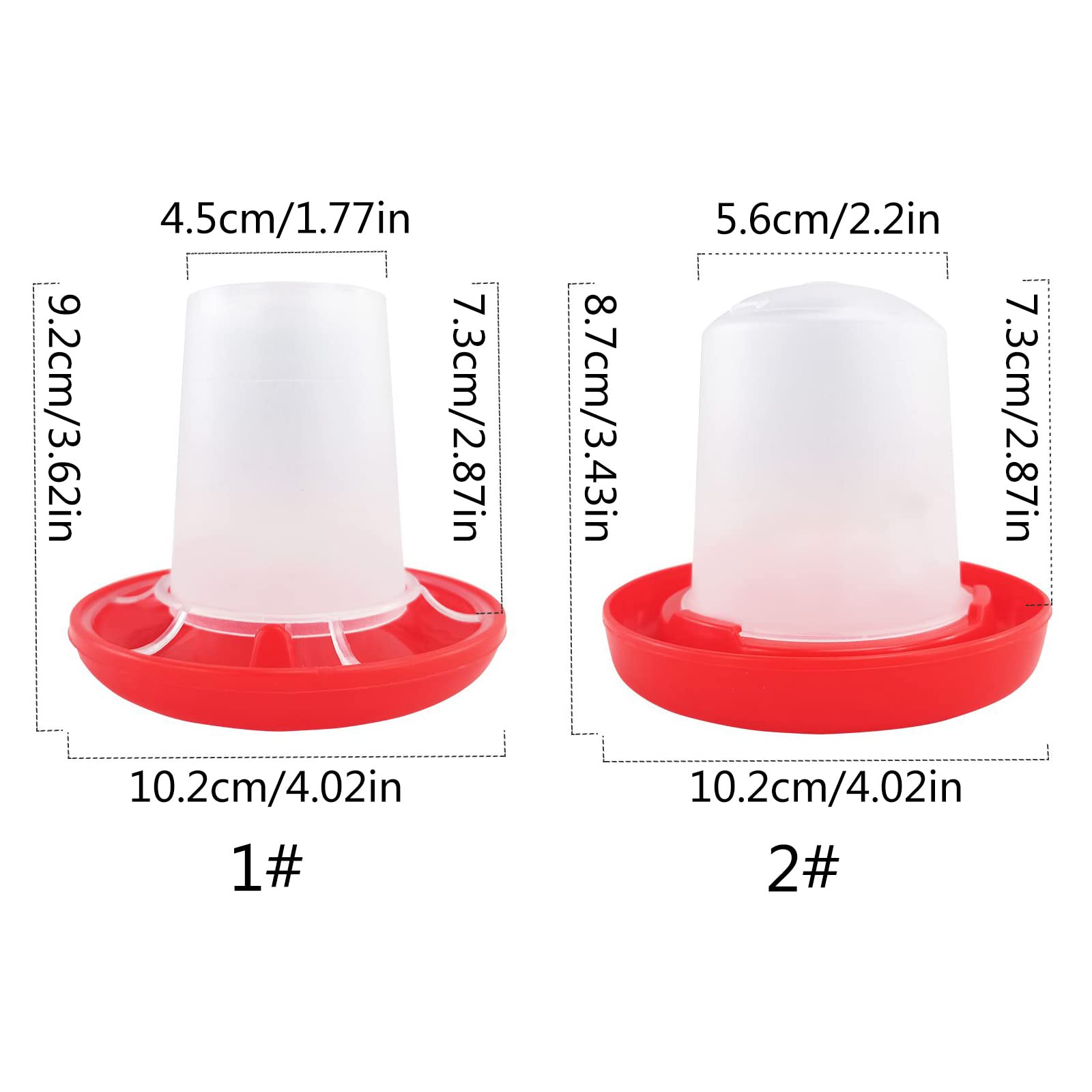 Chick Feeder and Waterer Set, 1L Baby Chicken Waterer Feeder, Baby Chicken Starter Kit, Hanging Poultry Drinker Quail Feeder, Small Coop Water Dispenser for Chickens, Turkeys, Ducks (Small Feeder)
