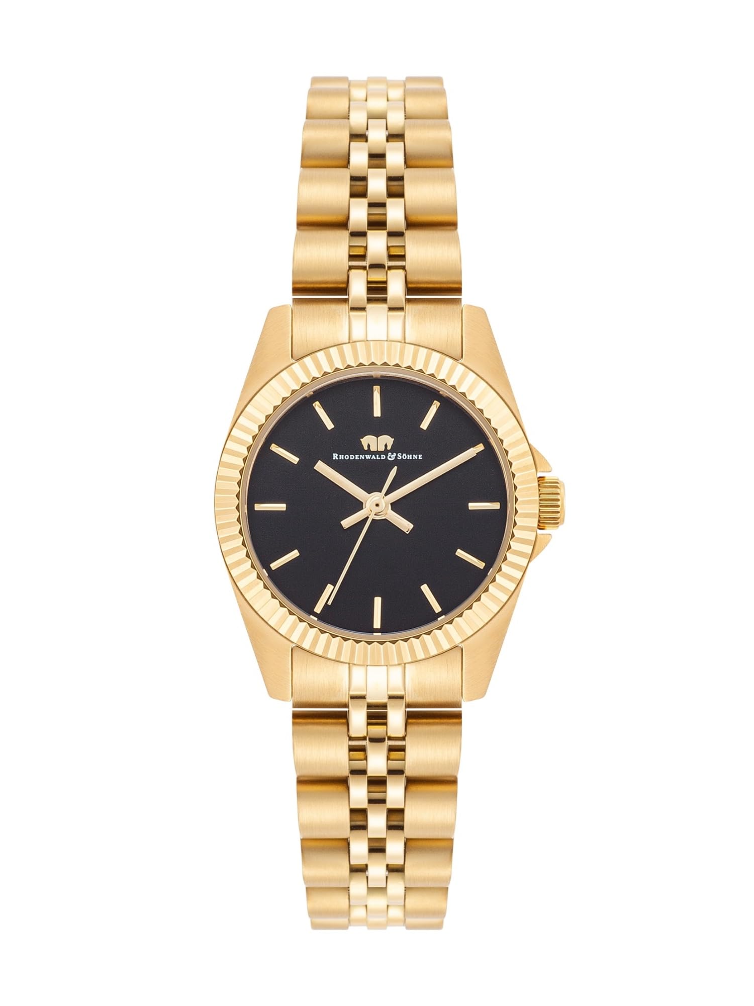 Rhodenwald & Söhne Damen Uhr analog Quarzwerk gelbgold Stilvolles Accessoire