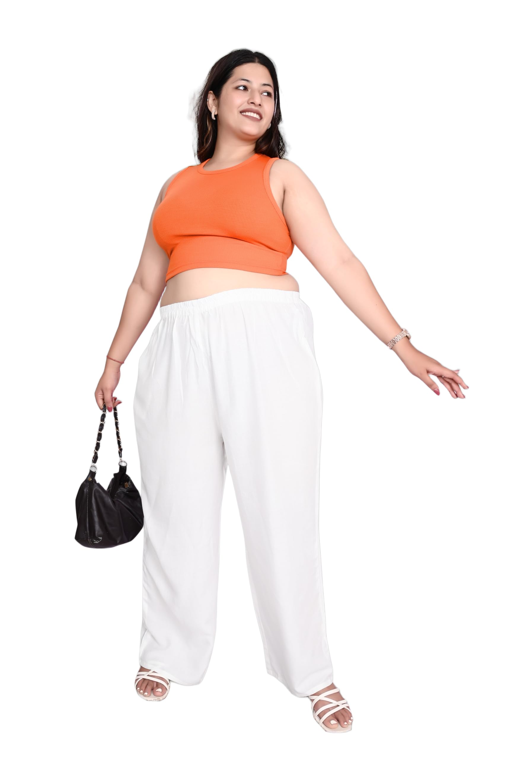 fashion zest Women Relax White Color Palazzo Pant | Formal Wear Palazzo | Comfortable Womens Palazzos | Ultra Plus Size Palazzos |Plz103-picture-50