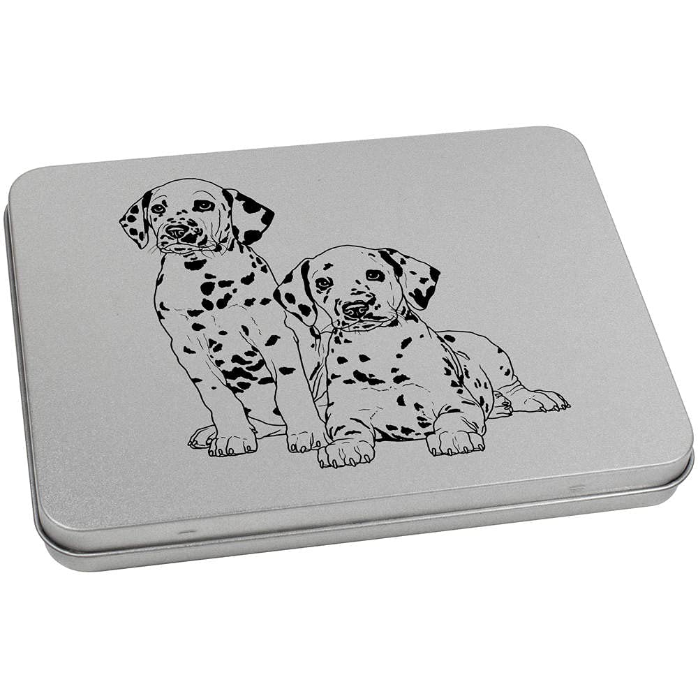 Azeeda 170mm 'Dalmatians' Metal Hinged Tin/Storage Box (TT00146577)