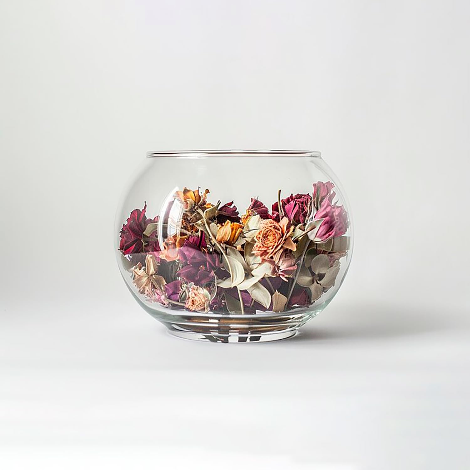 Two Tigers | Jarrón Bola De Cristal | Pack 12 de 15cm Ancho | Florero Esférico Transparente | Pecera Pequeña Decorativa | Centro De Mesa Restaurantes Bares Hoteles Bodas Celebraciones Flores Velas