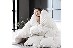 Cooling Comforter King Size, Feather Down Duvet All Season Luxury